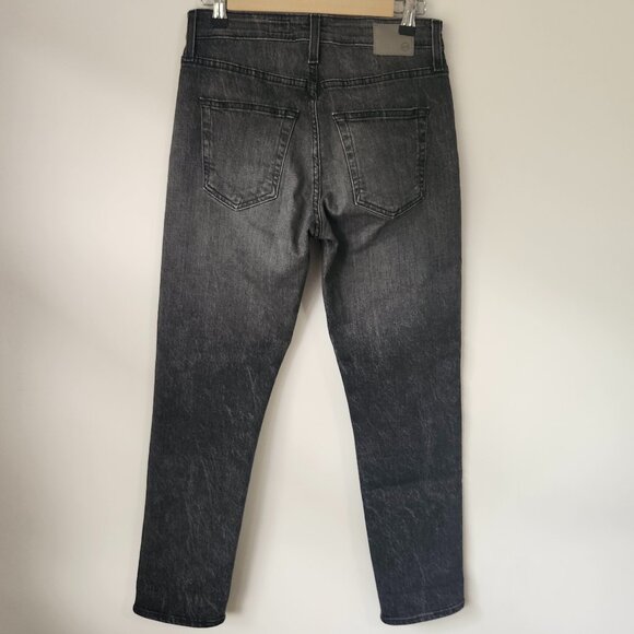AG Adriano Goldschmied Ex-Boyfriend Slim Jeans Women Size 25R Gray Black Washed - Picture 2 of 4